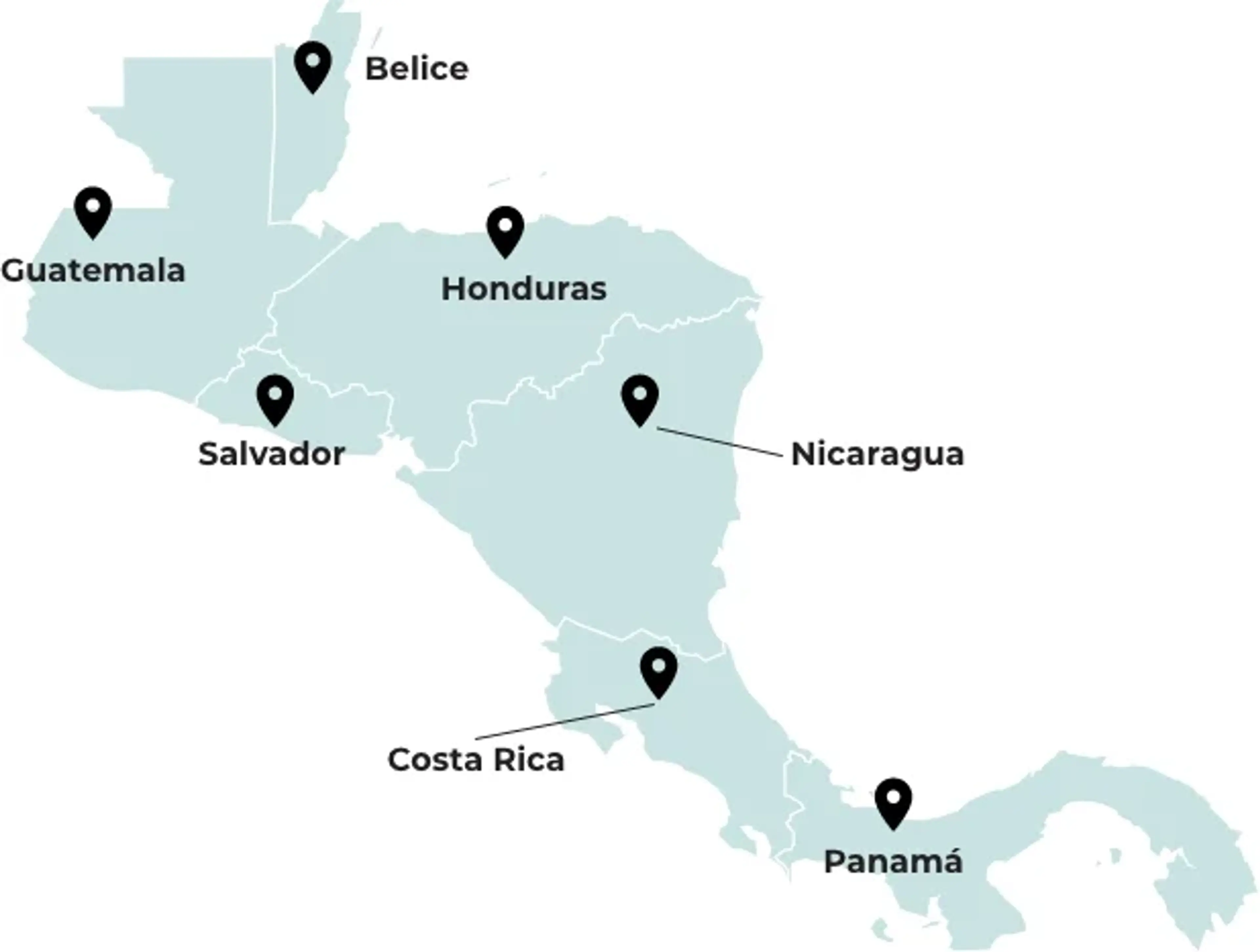 Mapa de Centroamérica