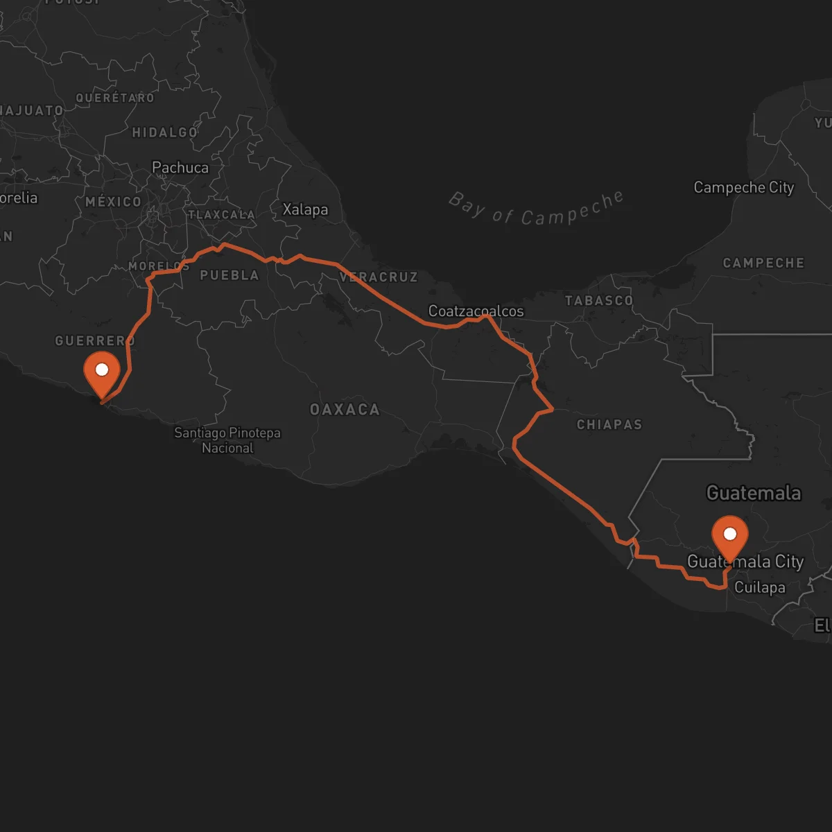 Ruta Acapulco - Antigua Guatemala