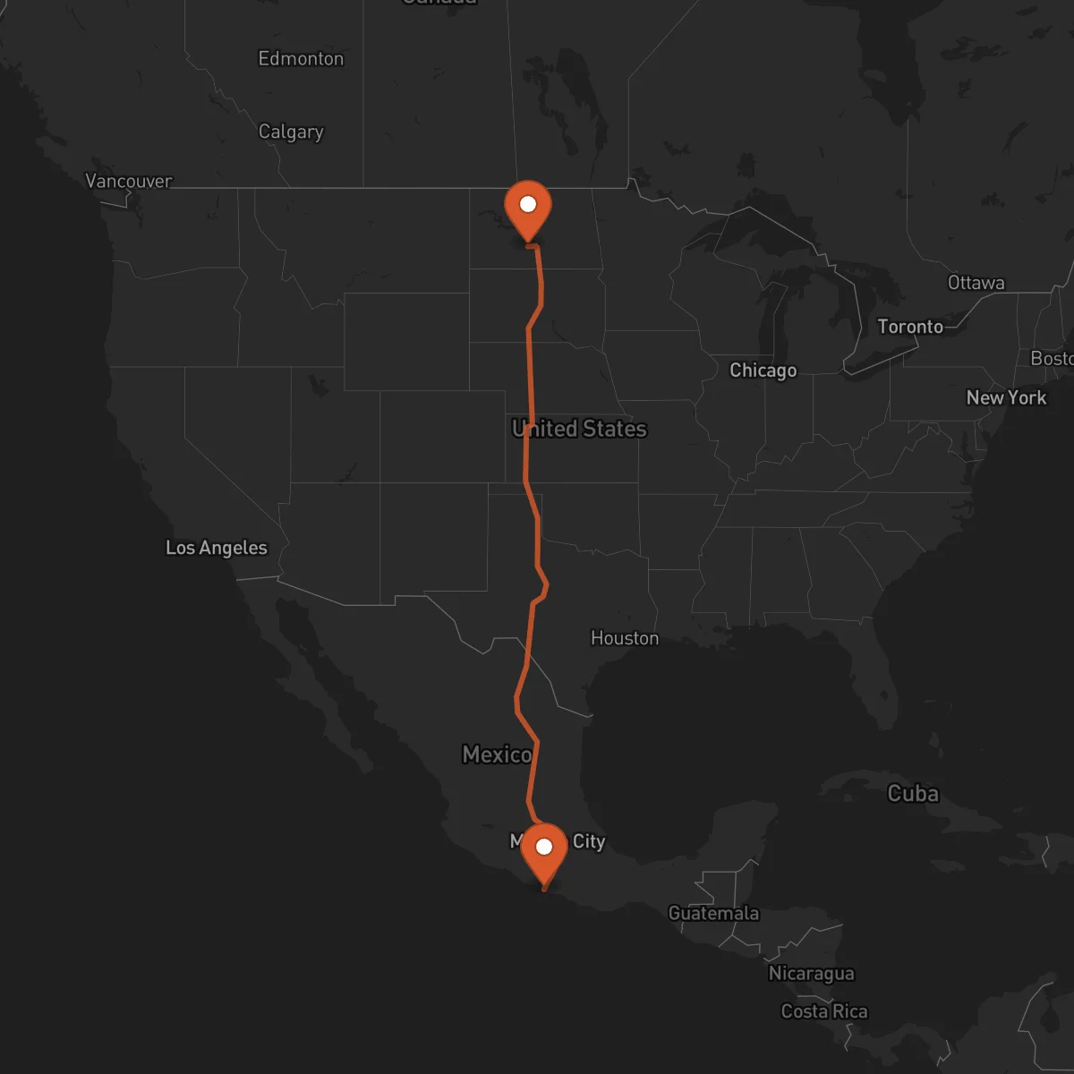 Ruta Acapulco - Bismarck