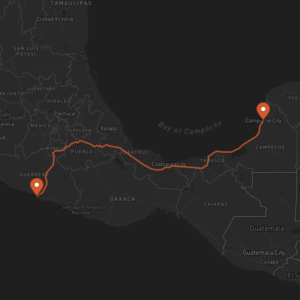 Ruta Campeche - Acapulco