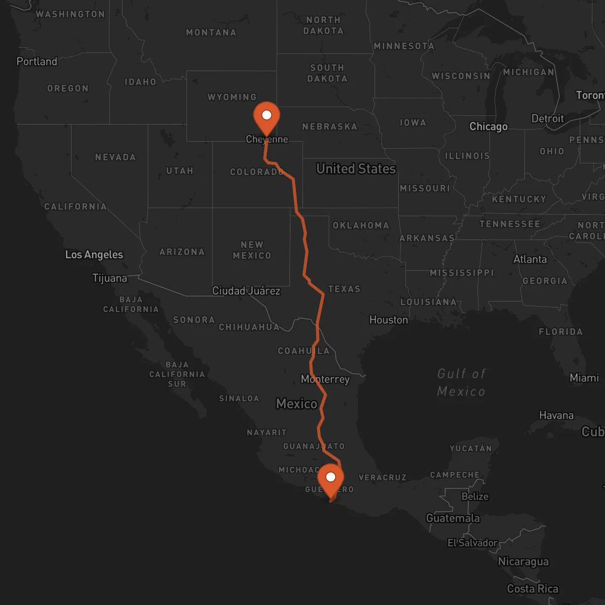 Ruta Cheyenne - Acapulco