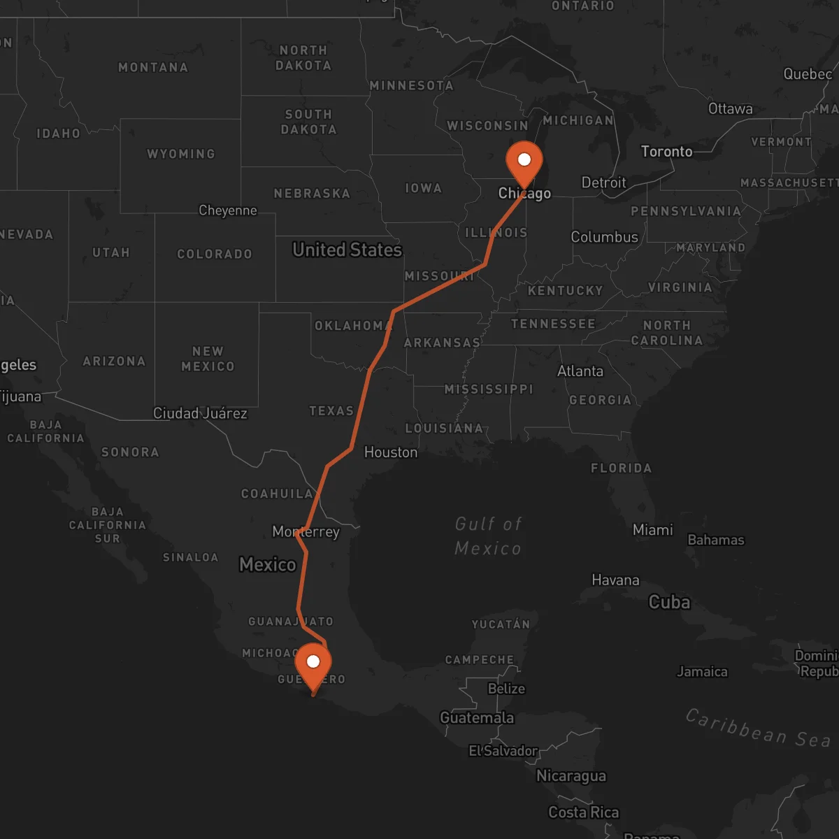 Ruta Acapulco - Chicago