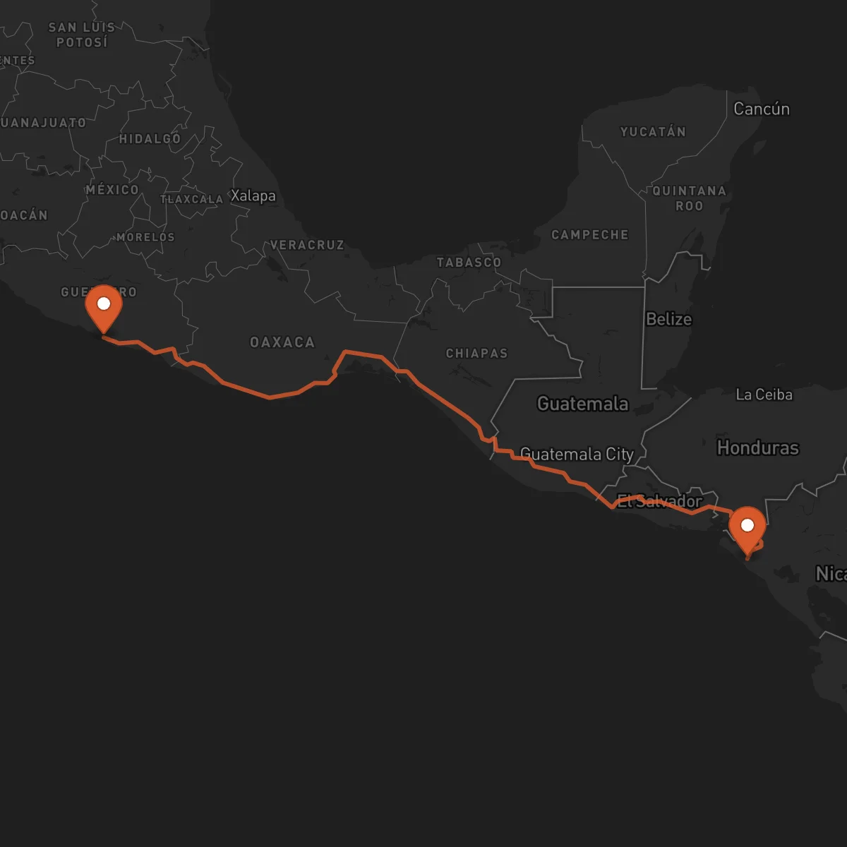 Ruta Acapulco - Chinandega