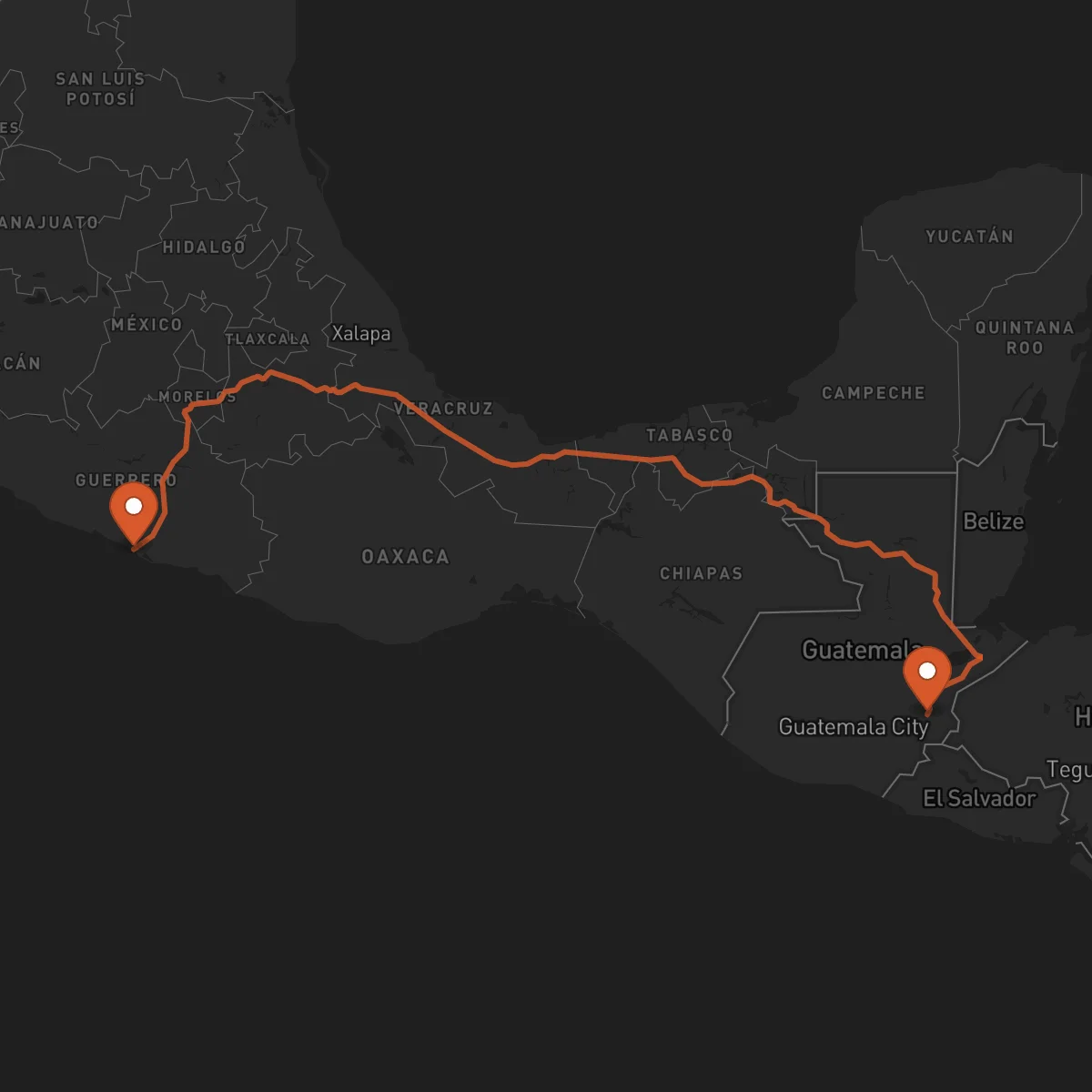 Ruta Acapulco - Chiquimula