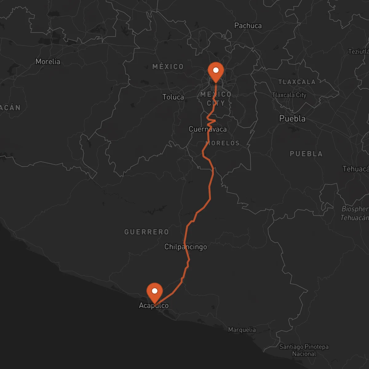 Ruta Acapulco - Ciudad de México
