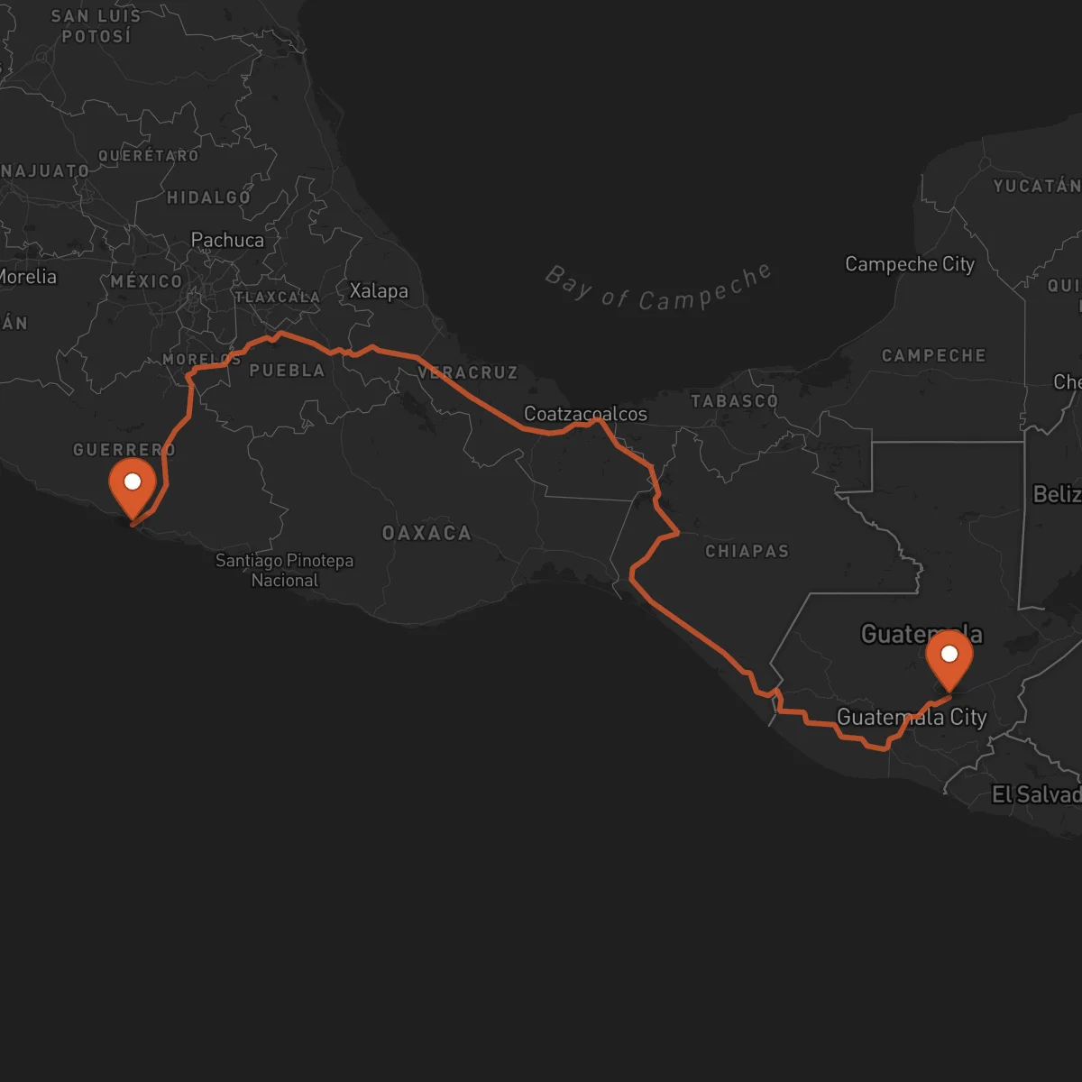 Ruta Acapulco - Guastatoya
