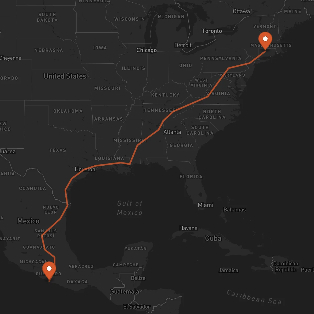 Ruta Acapulco - Hartford