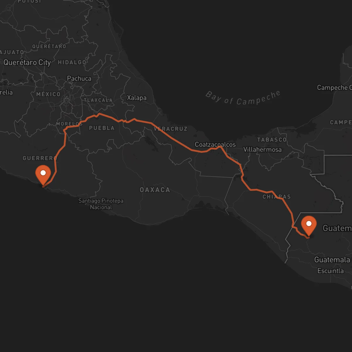Ruta Huehuetenango - Acapulco