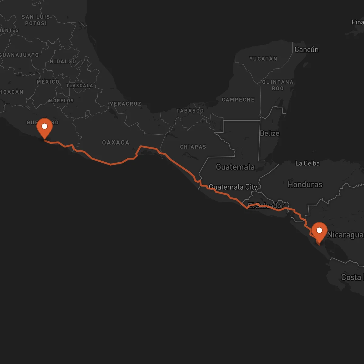 Ruta Acapulco - Jinotepe