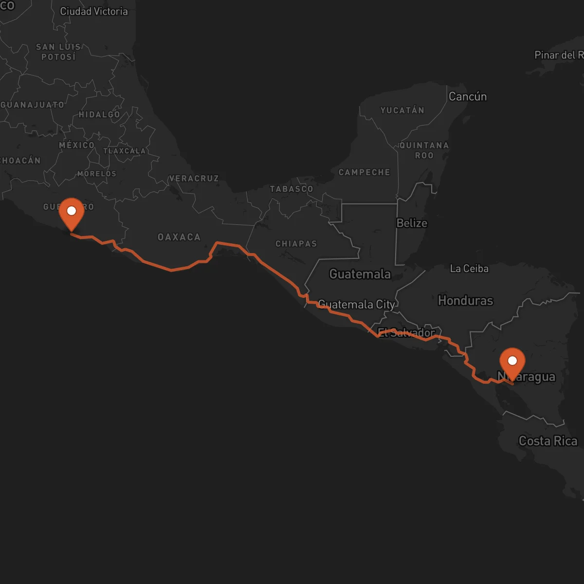 Ruta Juigalpa - Acapulco