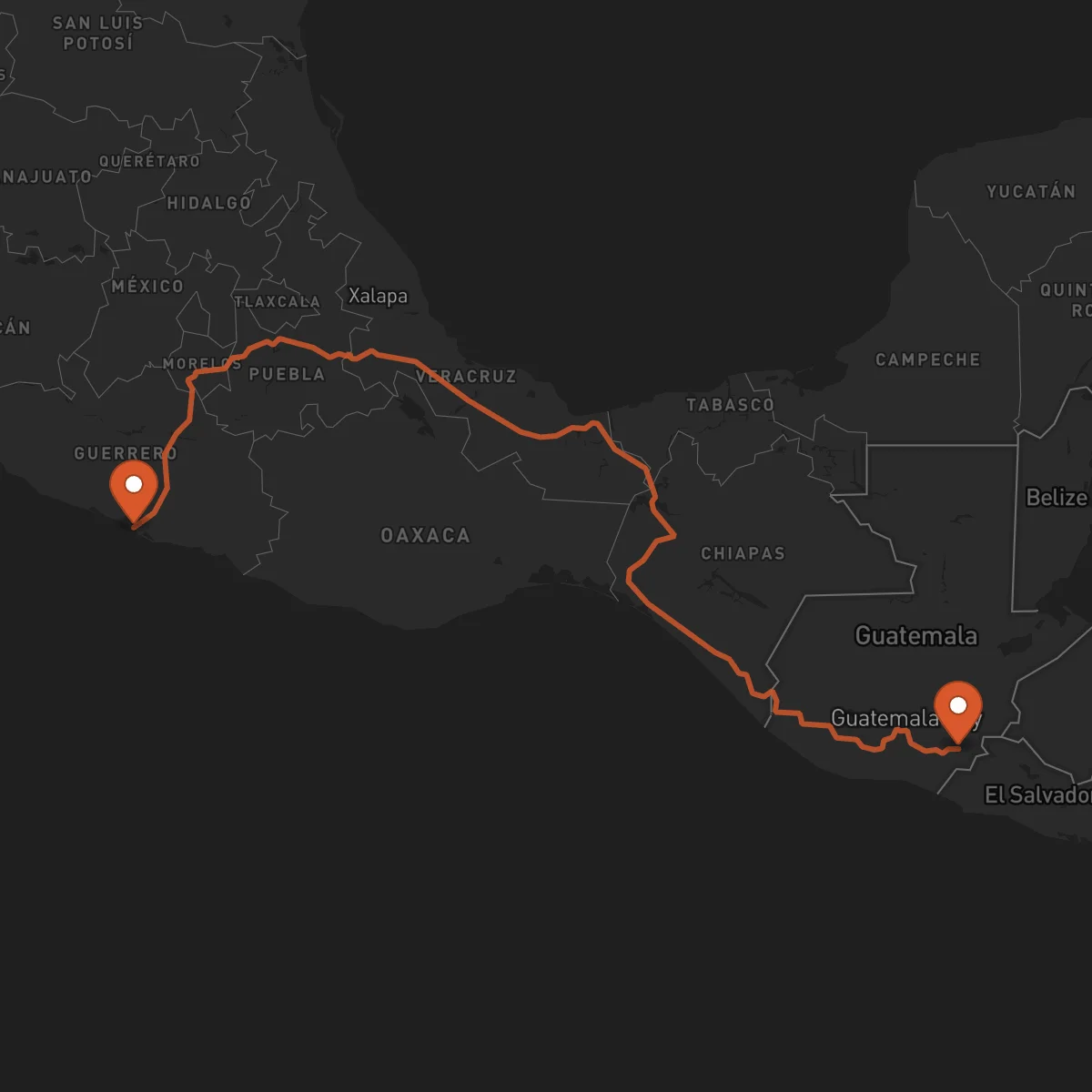 Ruta Acapulco - Jutiapa