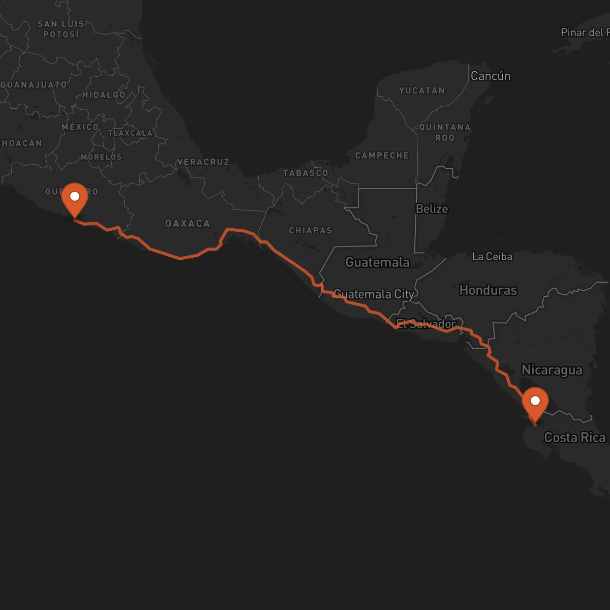 Ruta Acapulco - Liberia