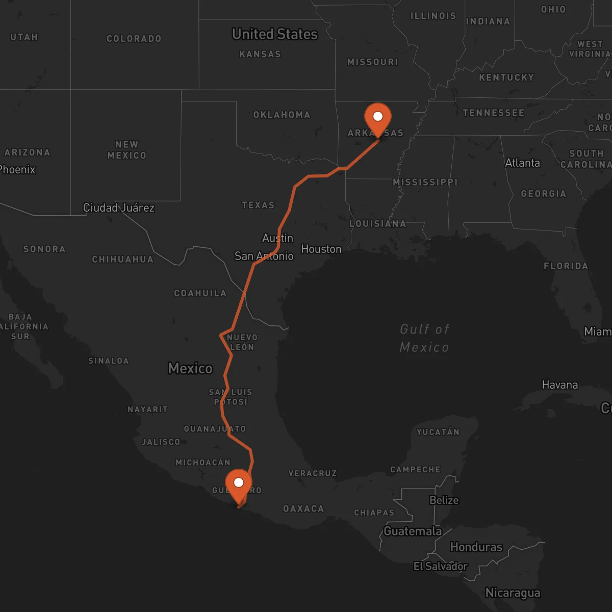 Ruta Acapulco - Little Rock