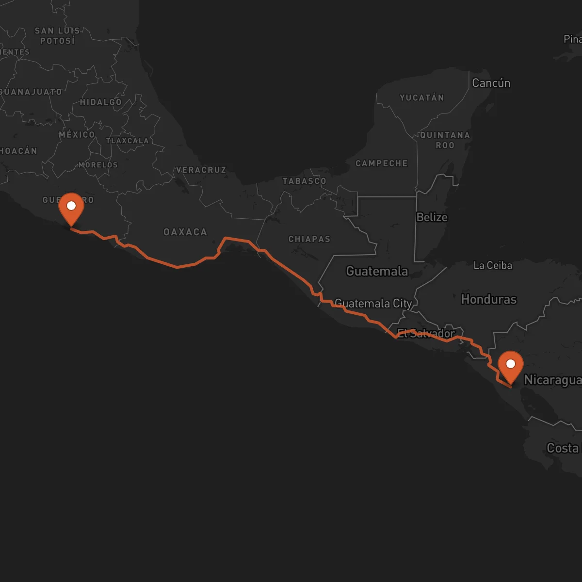 Ruta Acapulco - Managua