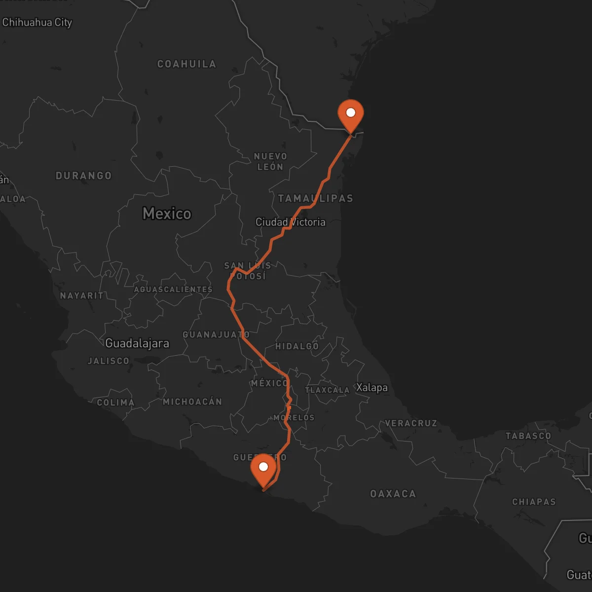 Ruta Acapulco - Matamoros