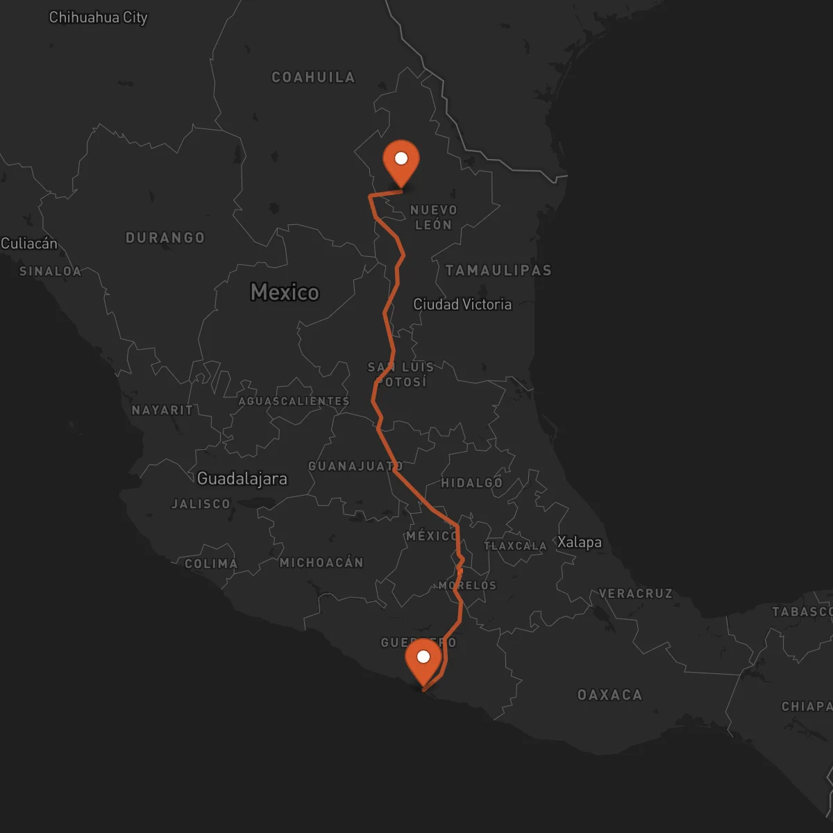 Ruta Monterrey - Acapulco