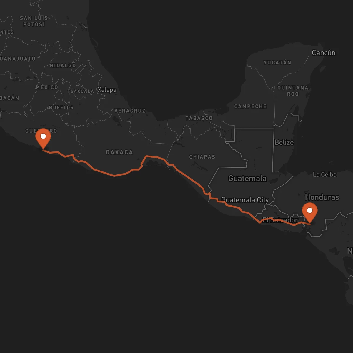 Ruta Acapulco - Nacaome
