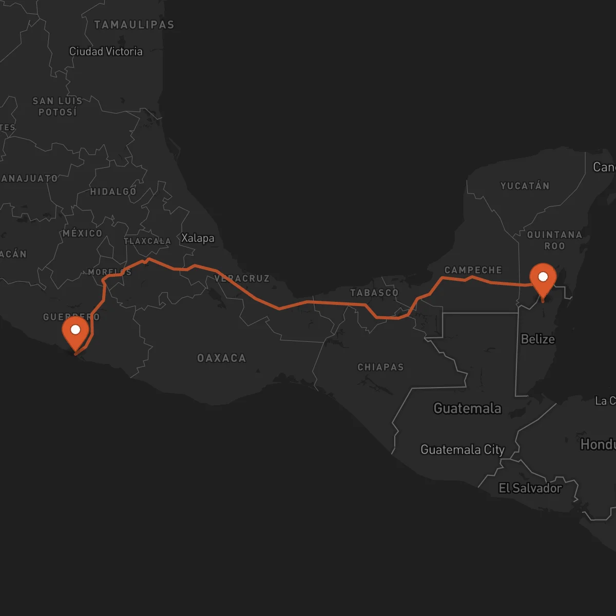Ruta Acapulco - Orange Walk Town