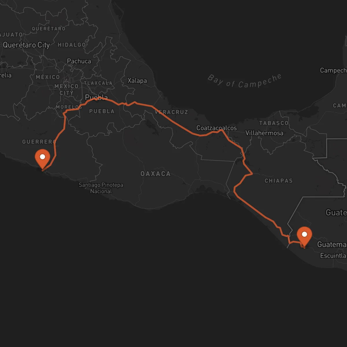 Ruta Acapulco - Retalhuleu