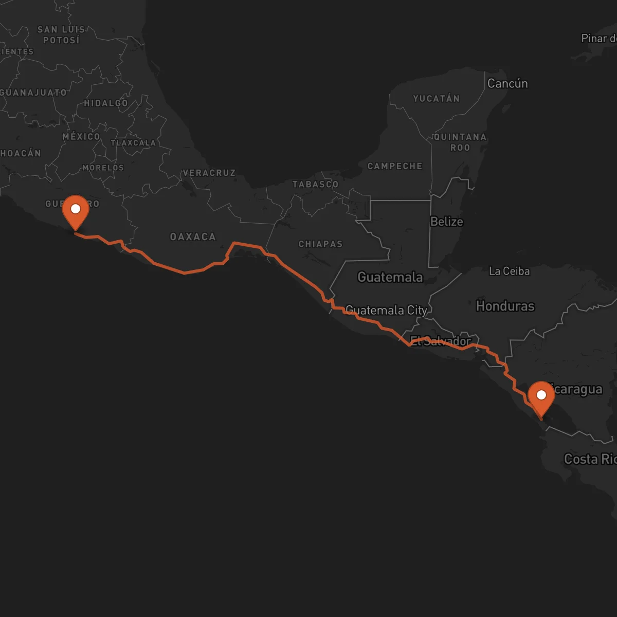 Ruta Acapulco - Rivas