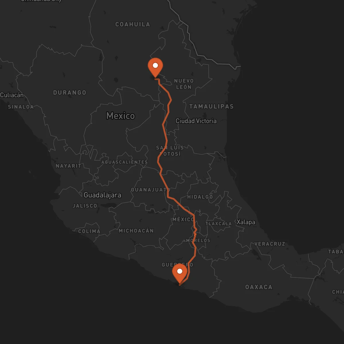 Ruta Saltillo - Acapulco