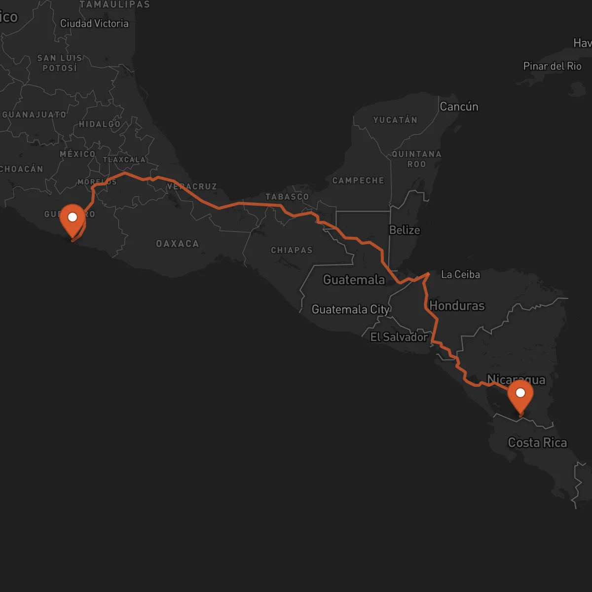 Ruta Acapulco - San Carlos