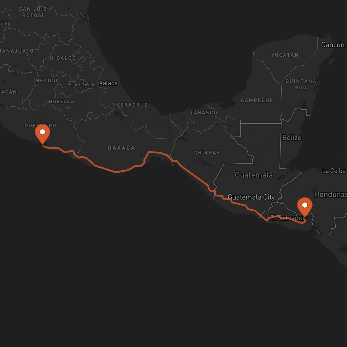 Ruta Acapulco - San Francisco Gotera