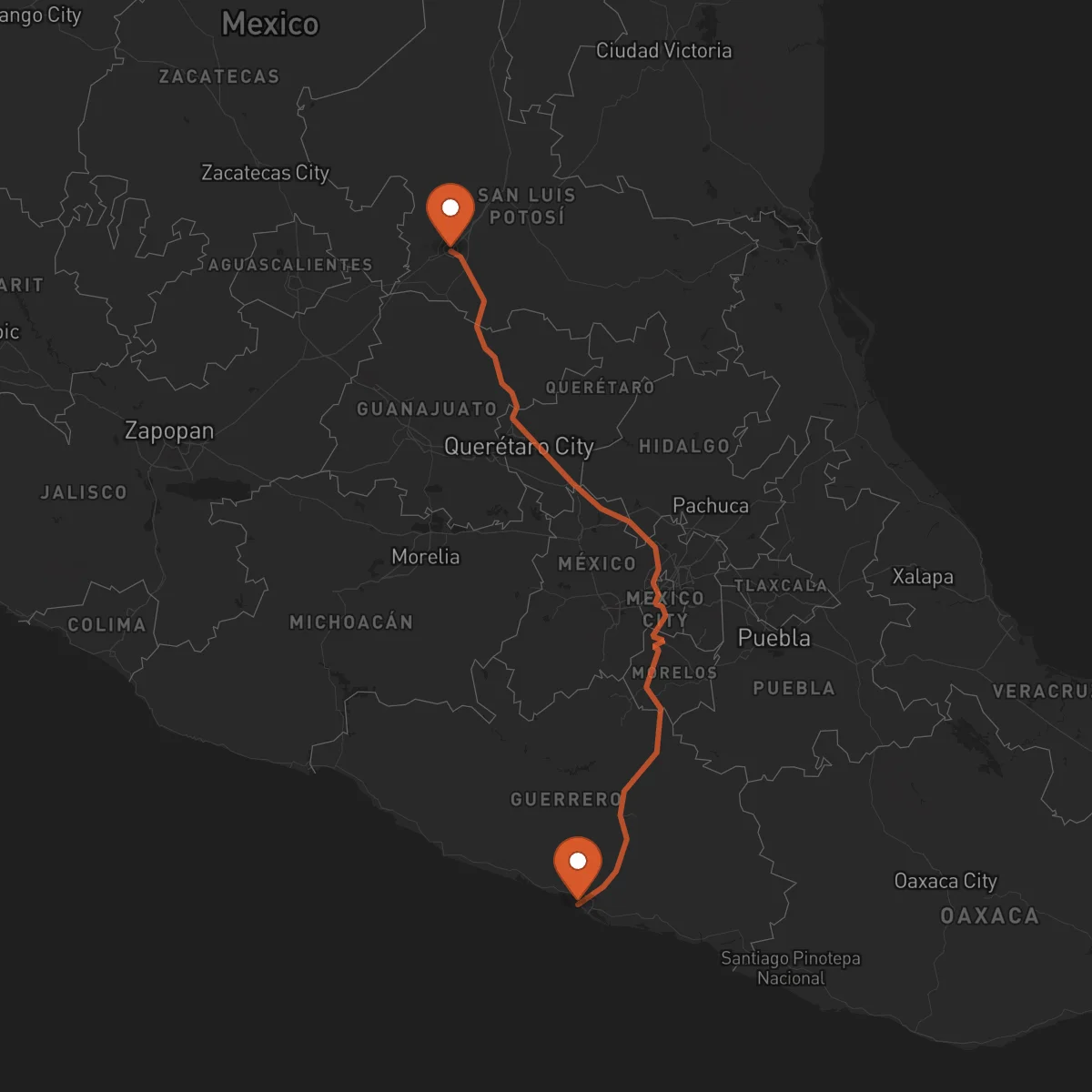 Ruta San Luis Potosí - Acapulco