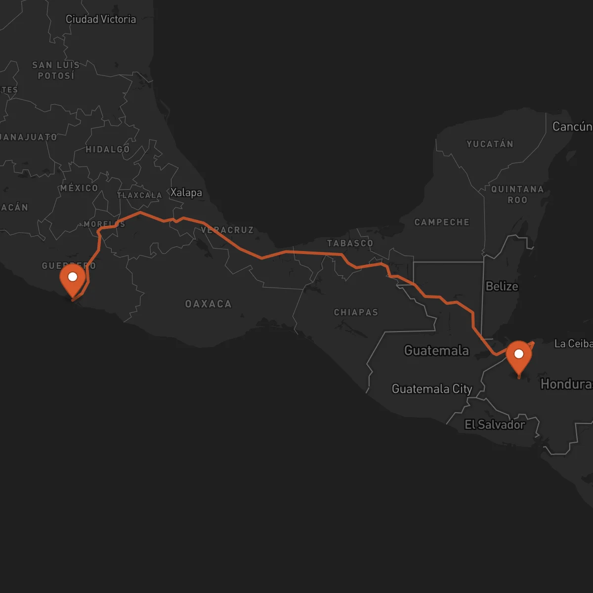 Ruta Acapulco - Santa Bárbara