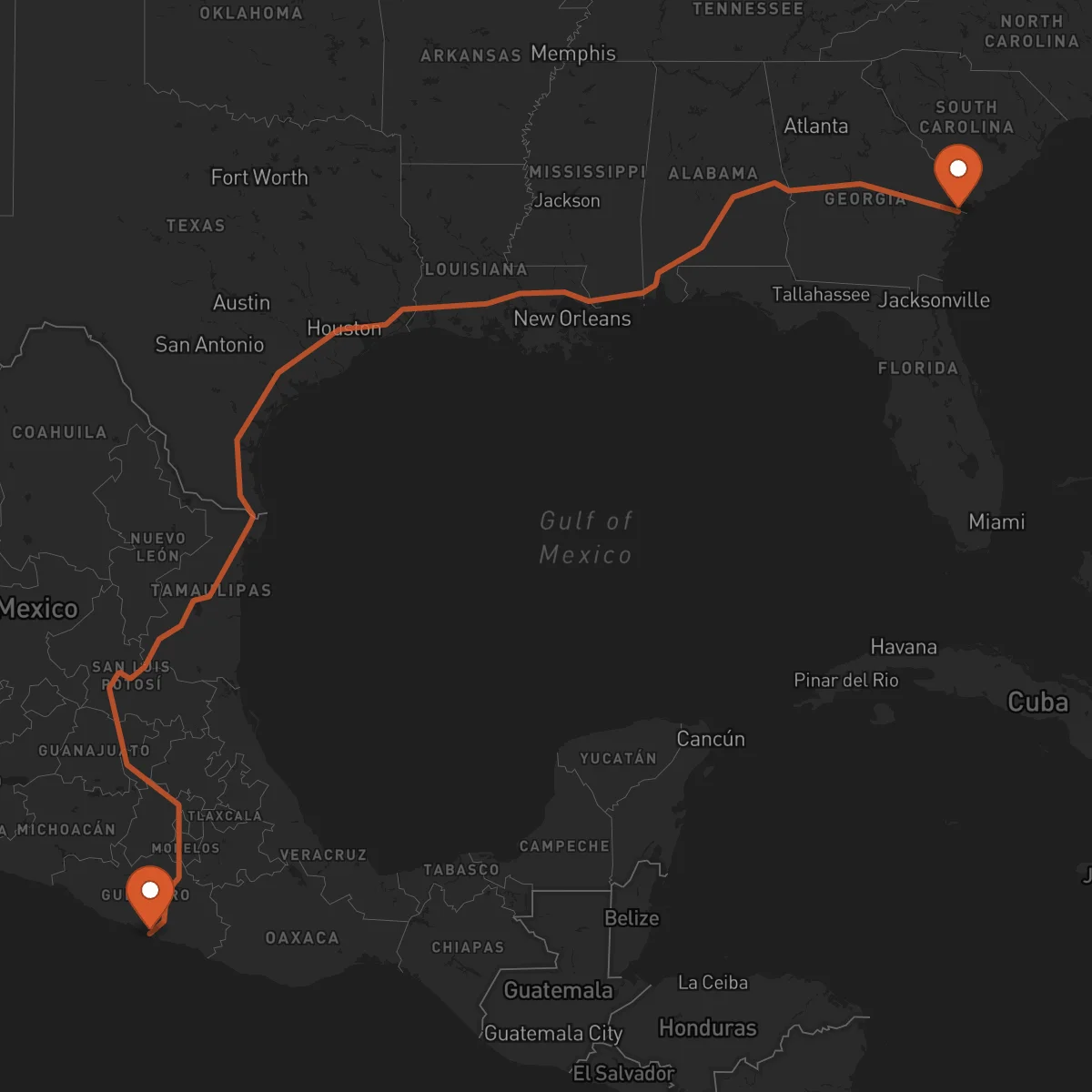 Ruta Acapulco - Savannah
