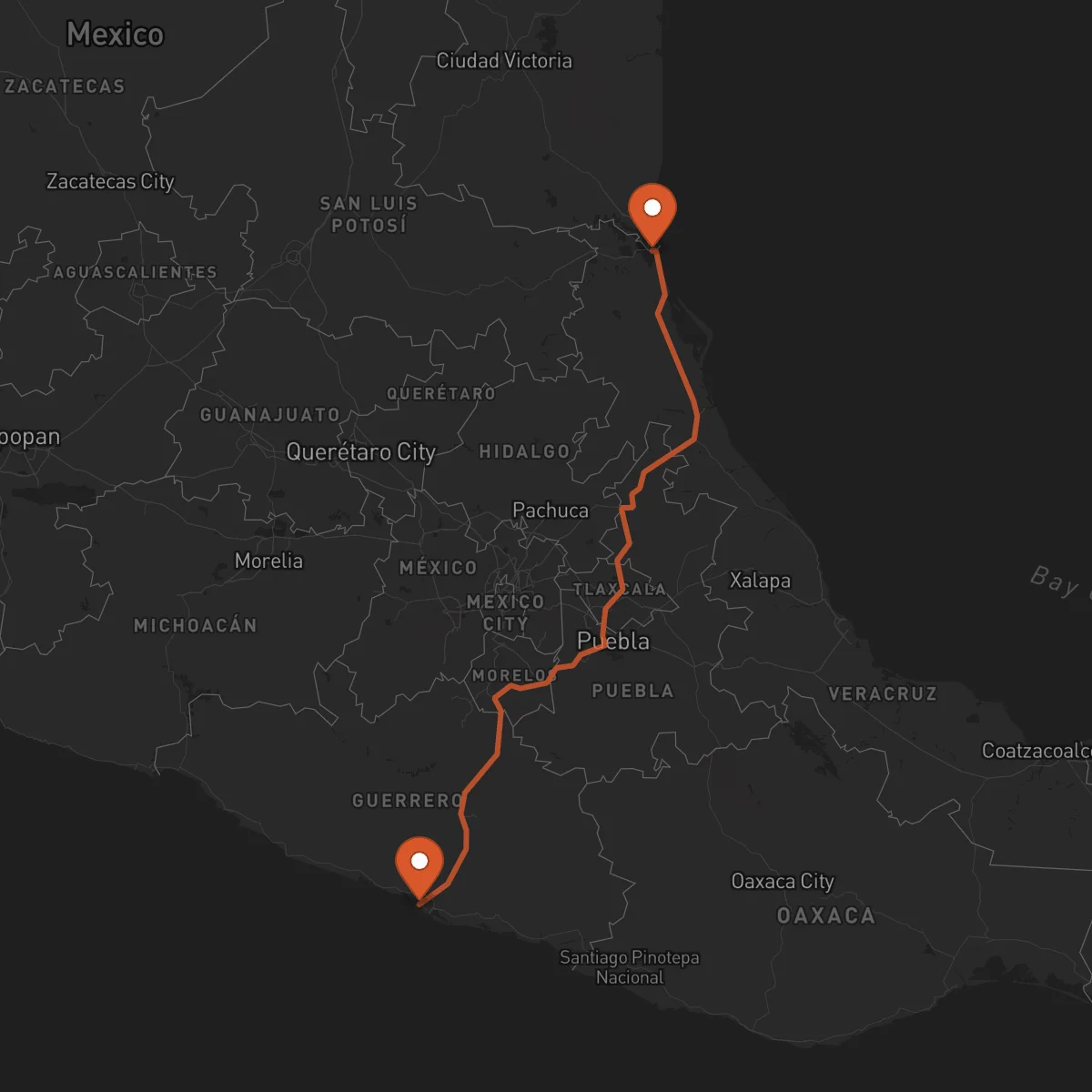 Ruta Tampico - Acapulco