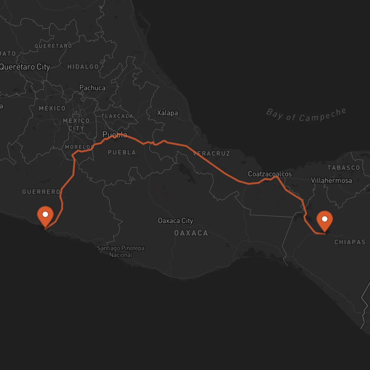 Ruta Acapulco - Tuxtla Gutiérrez