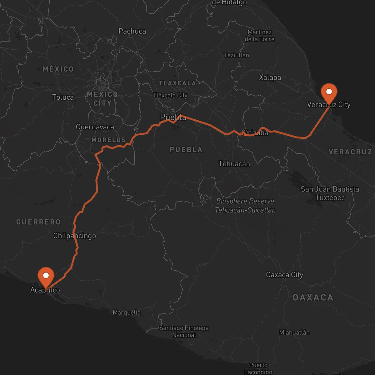 Ruta Veracruz - Acapulco
