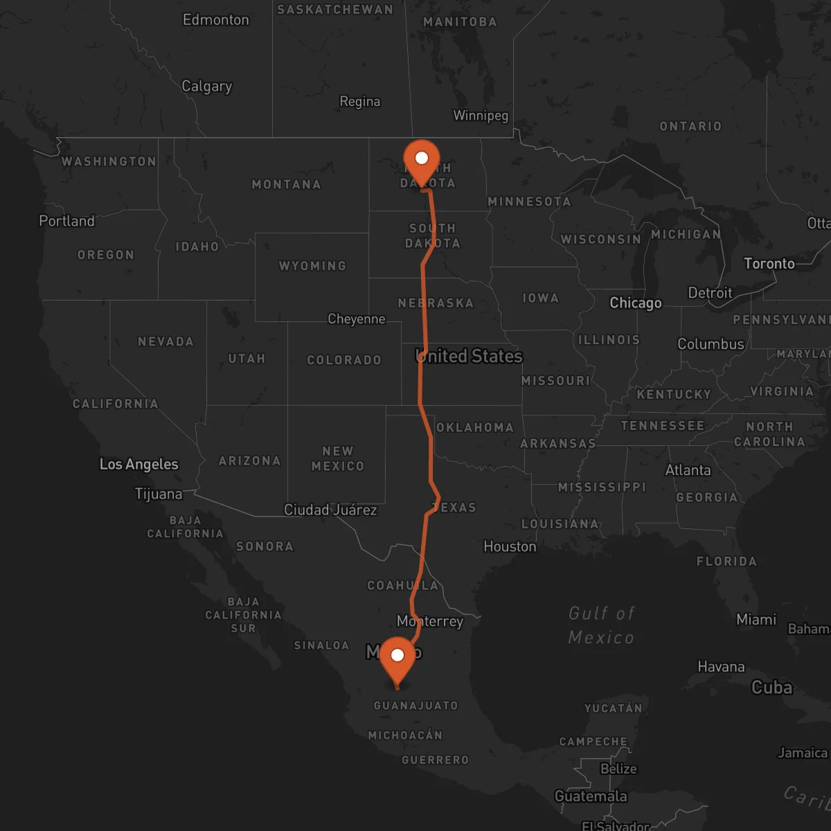 Ruta Bismarck - Aguascalientes
