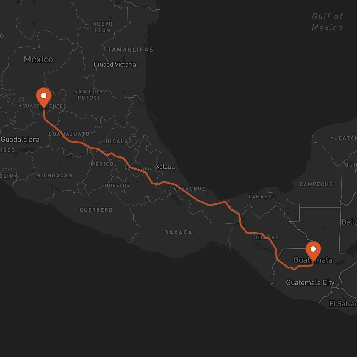 Ruta Cobán - Aguascalientes