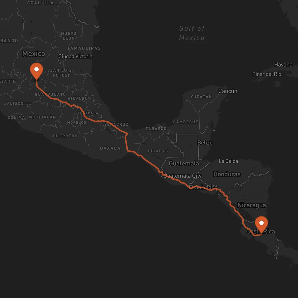 Ruta Heredia - Aguascalientes
