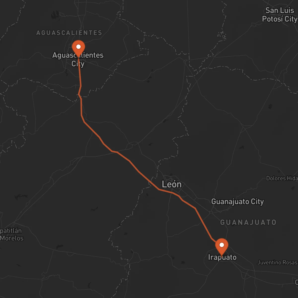 Ruta Aguascalientes - Irapuato