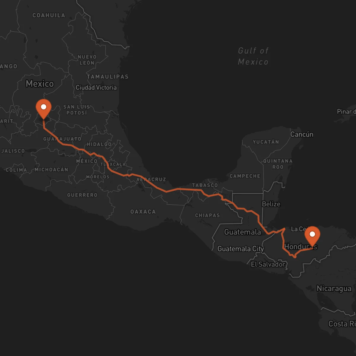 Ruta Juticalpa - Aguascalientes