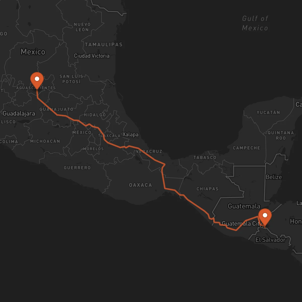 Ruta Ocotepeque - Aguascalientes