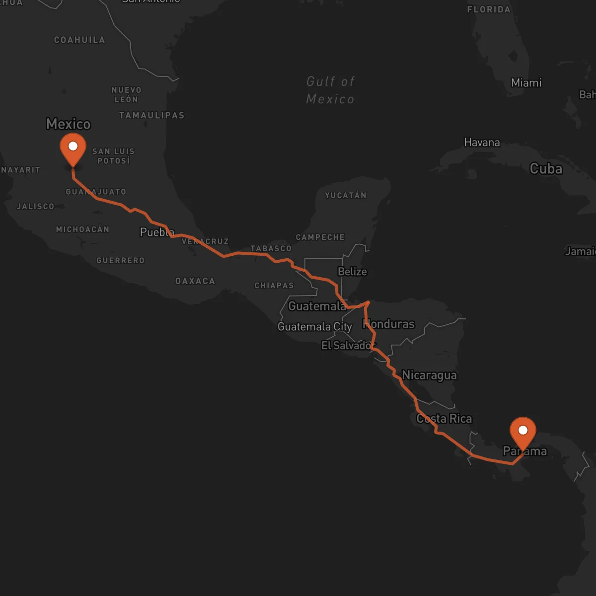 Ruta Penonomé - Aguascalientes