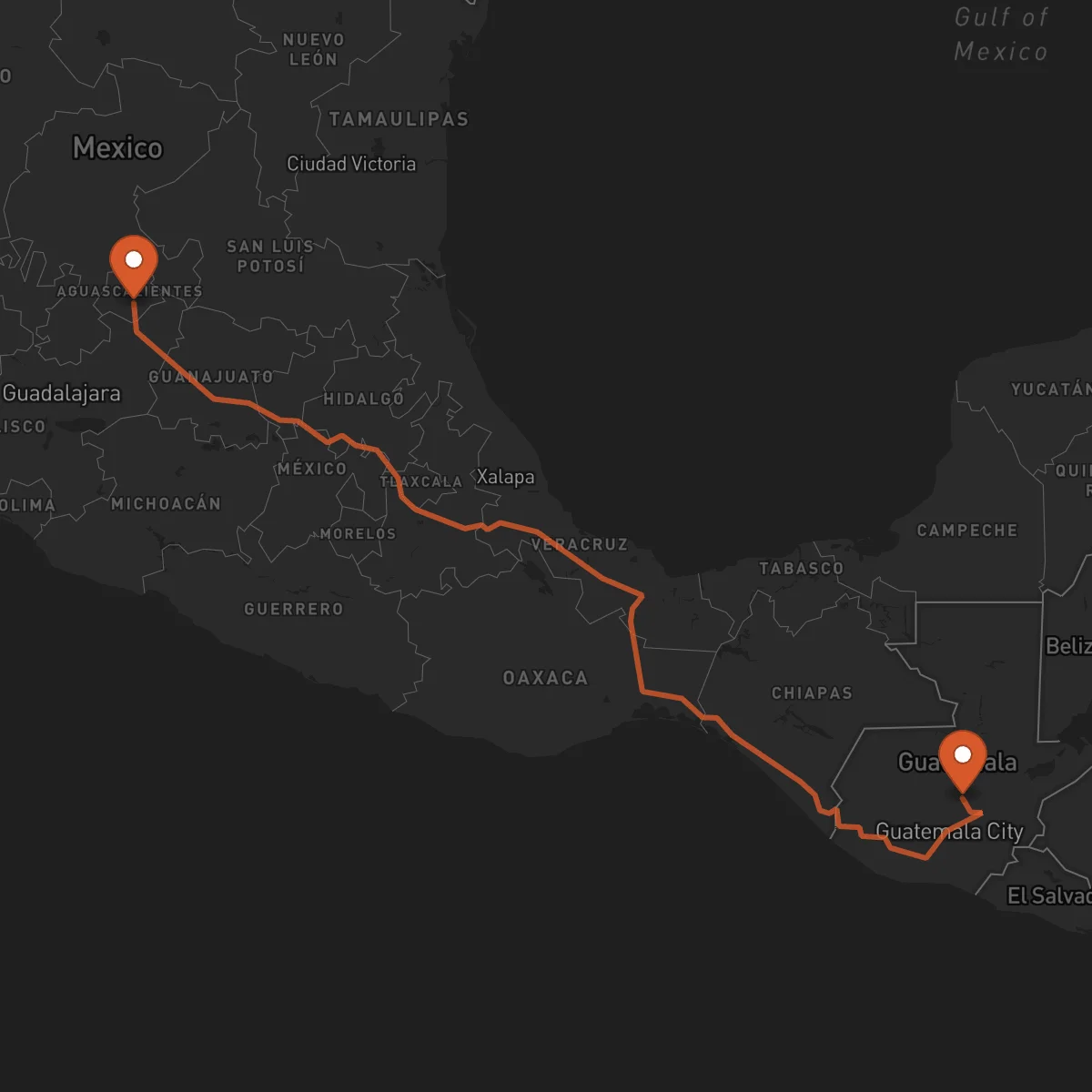 Ruta Salamá - Aguascalientes