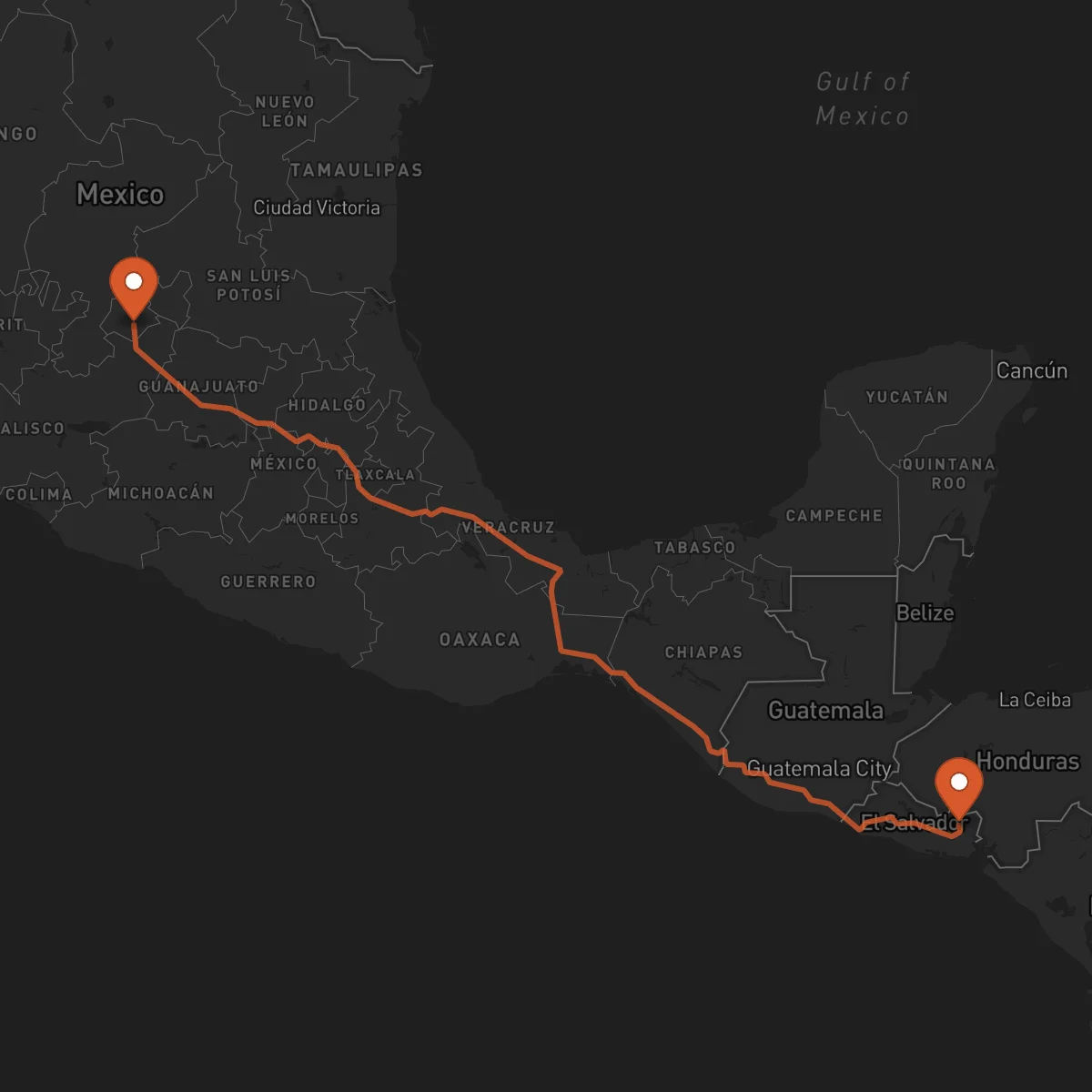 Ruta San Francisco Gotera - Aguascalientes