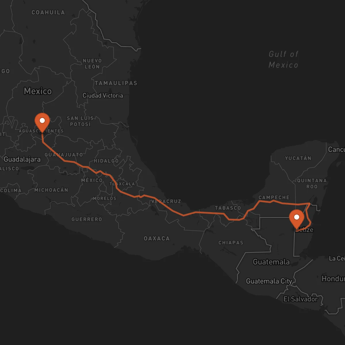 Ruta San Ignacio - Aguascalientes