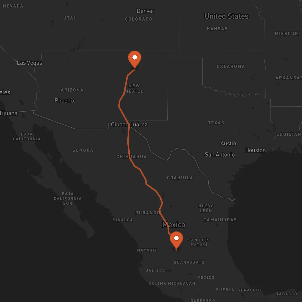 Ruta Santa Fe - Aguascalientes