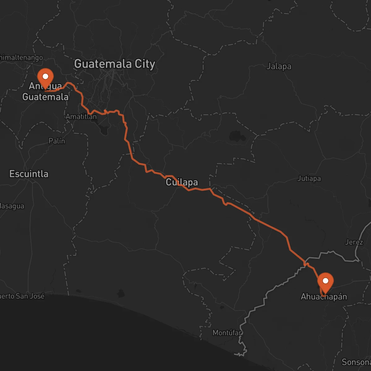 Ruta Antigua Guatemala - Ahuachapán