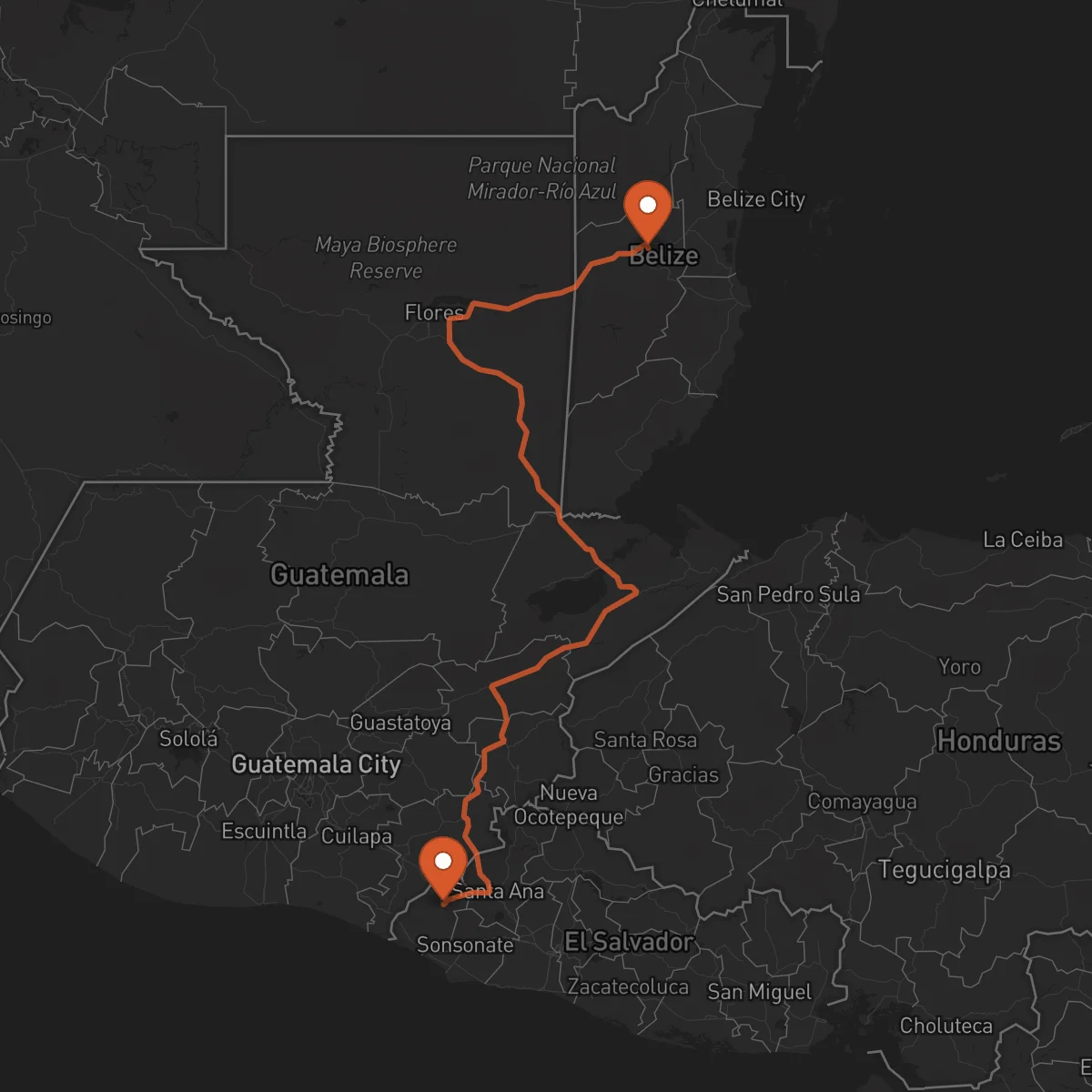 Ruta Belmopán - Ahuachapán