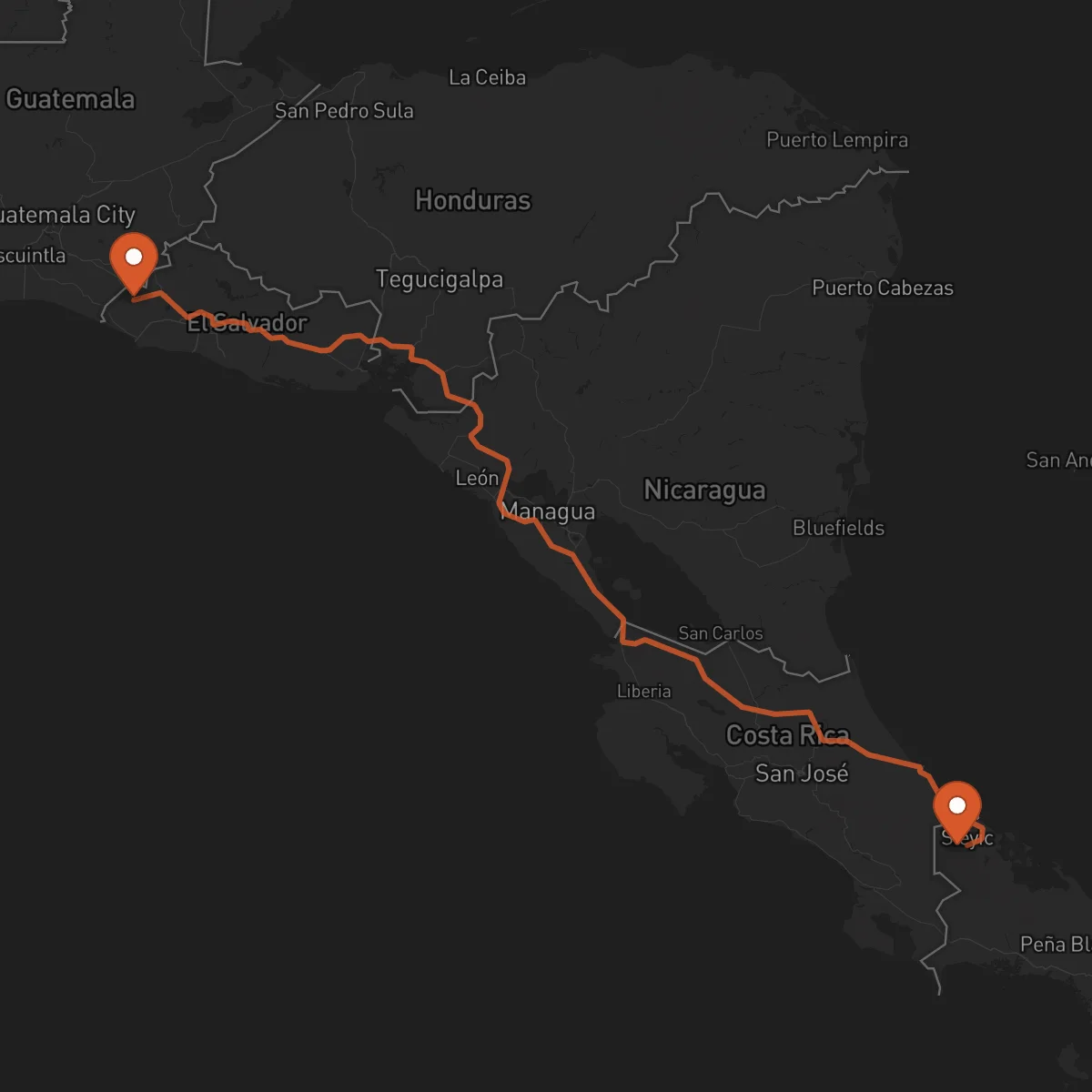Ruta Ahuachapán - Bocas del Toro