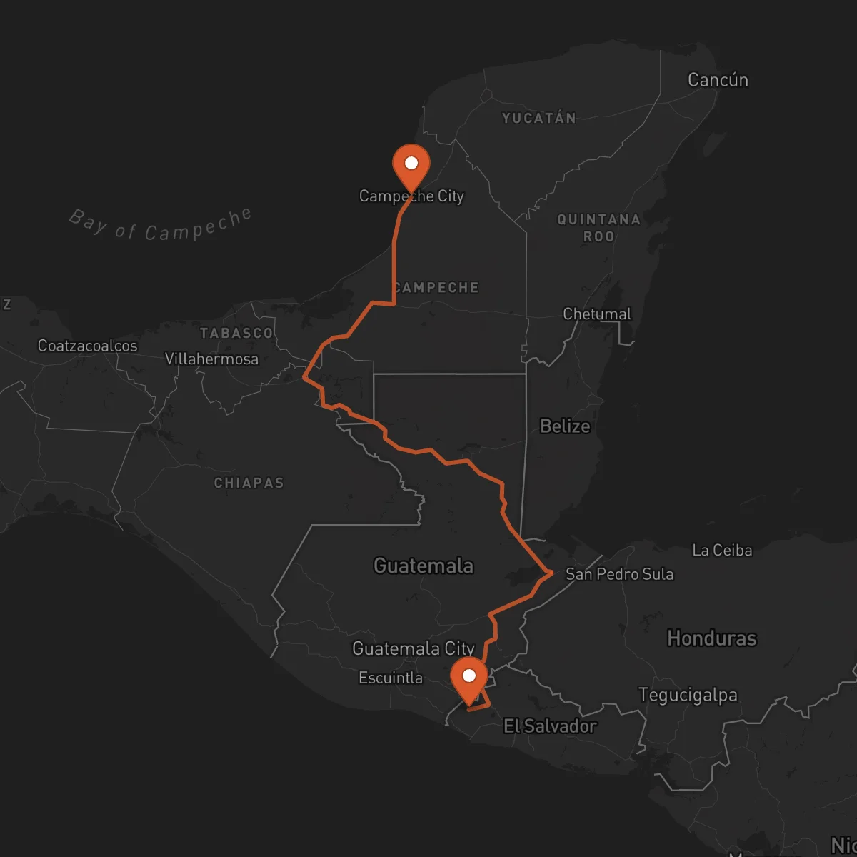 Ruta Campeche - Ahuachapán