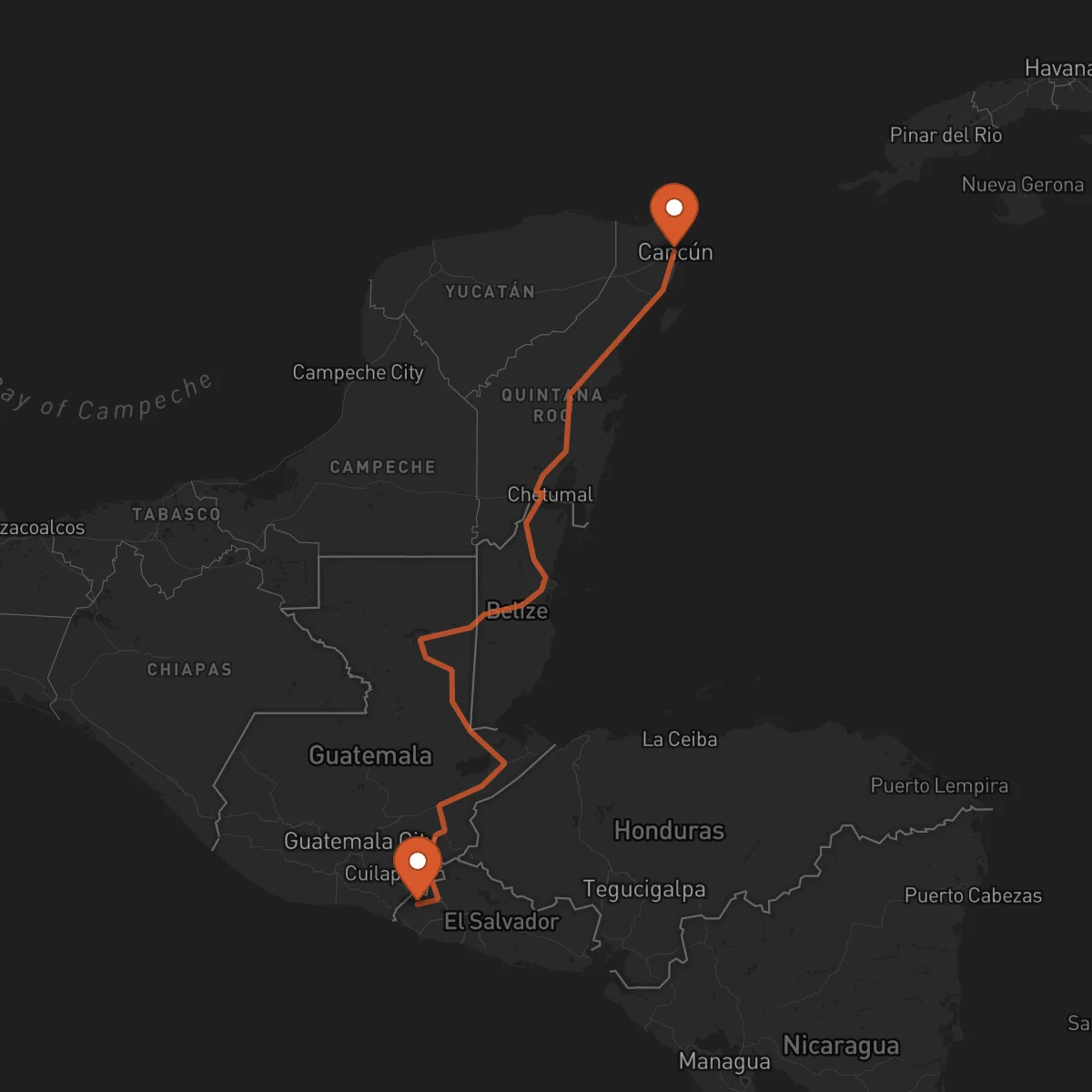 Ruta Ahuachapán - Cancún