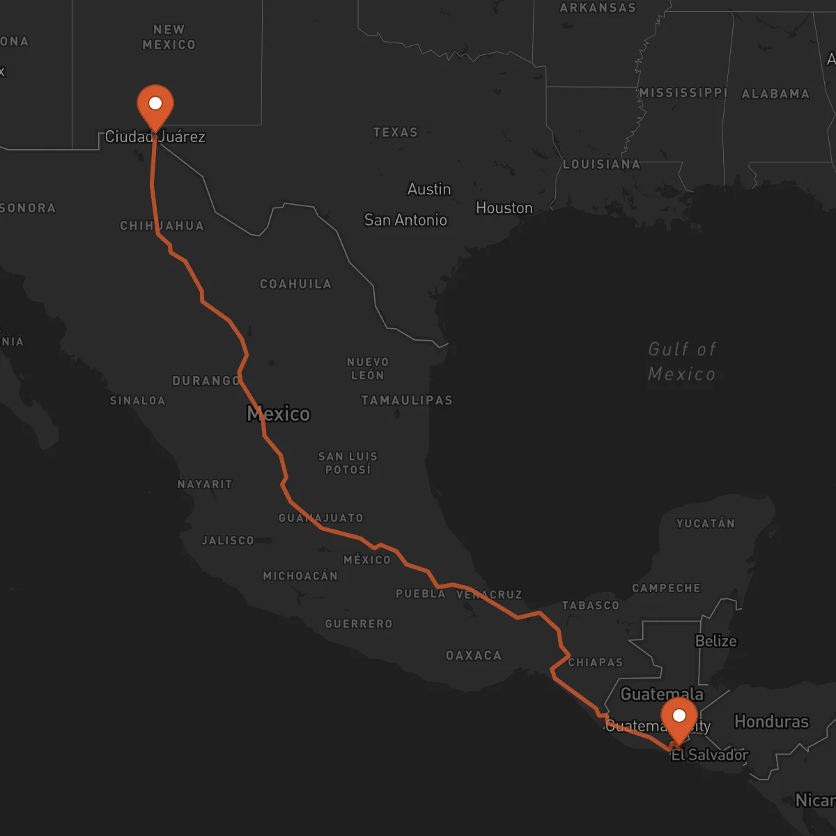 Ruta Ahuachapán - Ciudad Juárez